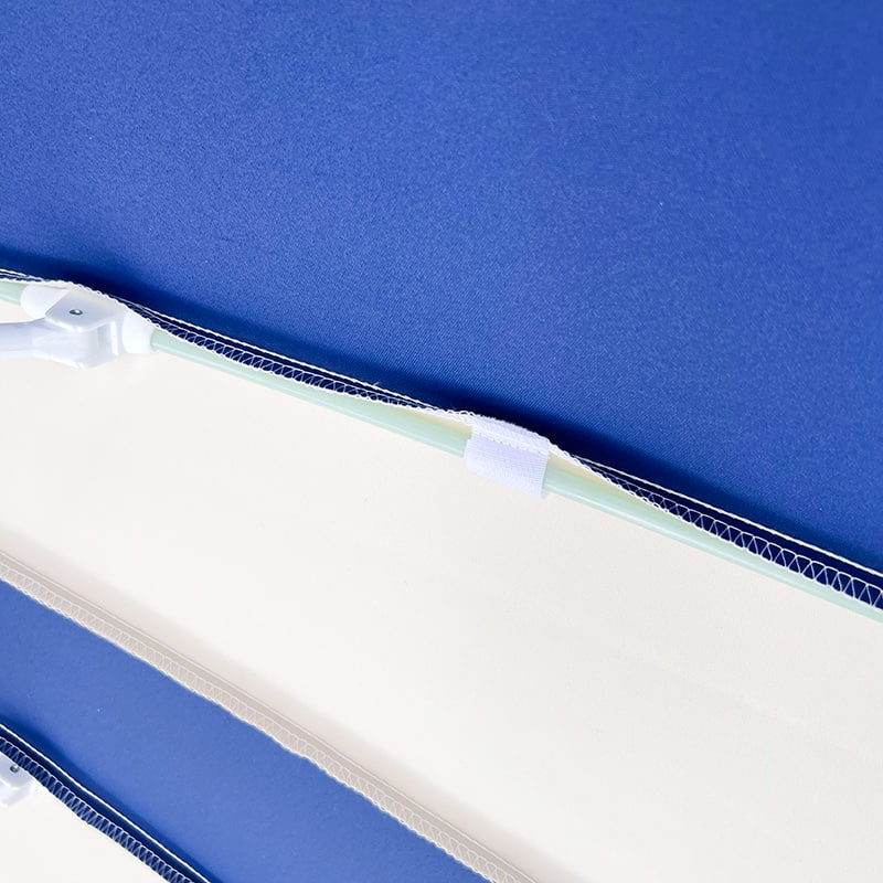 2.5M Mavi Ve Beyaz Patchwork Pagoda Şemsiyesi