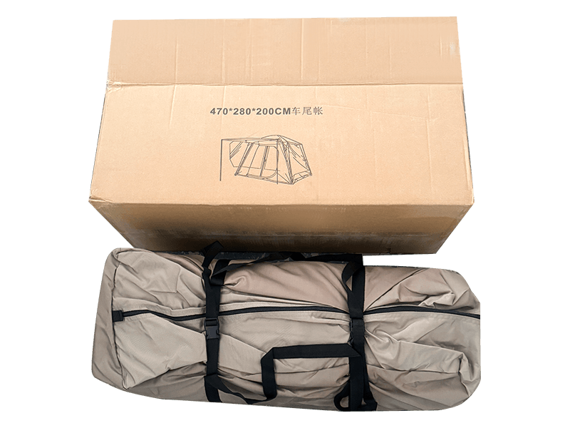 Bir Aracın Arkasına Bağlanan Açık Hava Kamp Çift Katmanlı Çadır